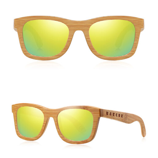 BARCUR – Γυαλιά Ηλίου Bamboo Upturned Style με Κίτρινο Polarized Φακό (5210)