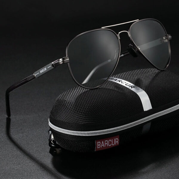 BARCUR – Γυαλιά Ηλίου Pilot Stainless Grey Σκελετός & Grey Φακός Polarized (8721)