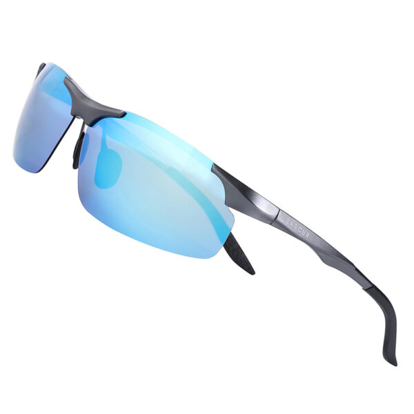 BARCUR – Γυαλιά Ηλίου Active Stainless Ασημί Σκελετός & Μπλε Φακός Polarized (6010)