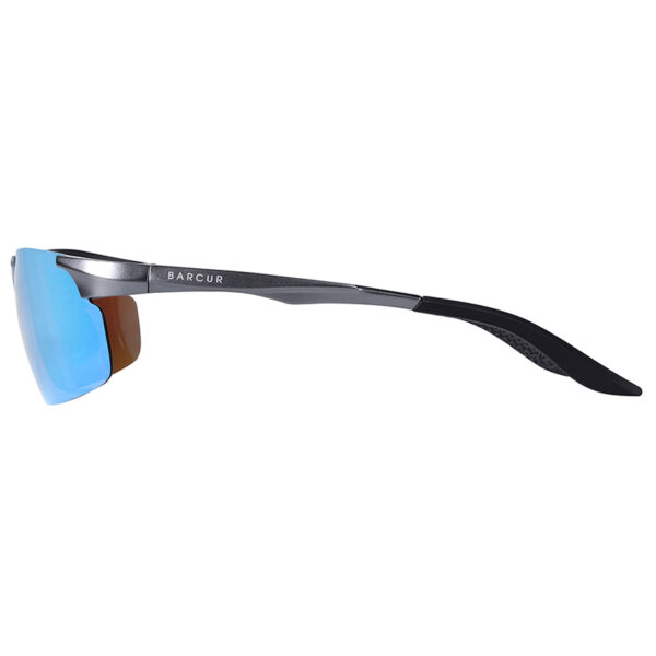 BARCUR – Γυαλιά Ηλίου Active Stainless Ασημί Σκελετός & Μπλε Φακός Polarized (6010)