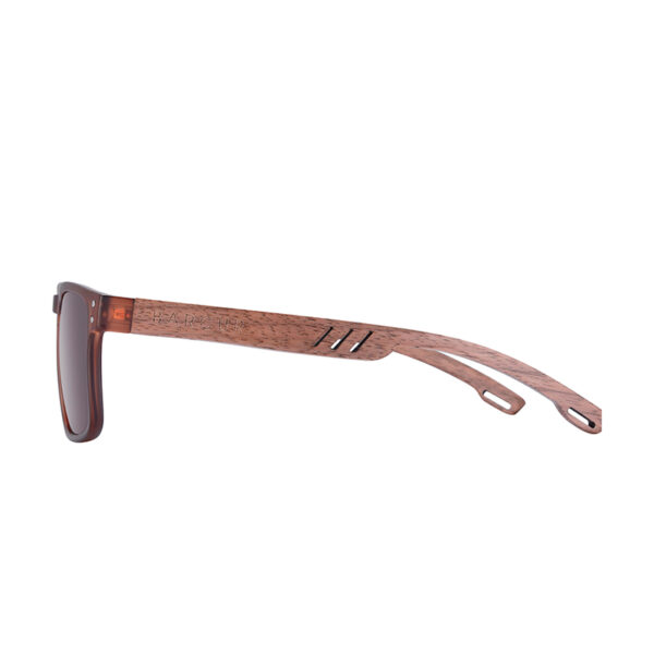 BARCUR – Γυαλιά Ηλίου Walnut Square Style Καφέ με Tea Polarized Φακό (4018)