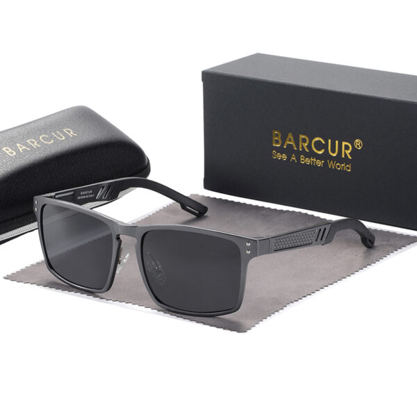 BARCUR - Γυαλιά Ηλίου Active Stainless Gun Σκελετός & Gray Φακός Polarized (6580)