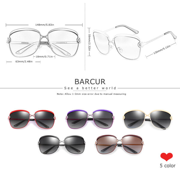 BARCUR - Γυαλιά Ηλίου Lifestyle Καφέ Σκελετός & Μαύρος Φακός Polarized (8712)