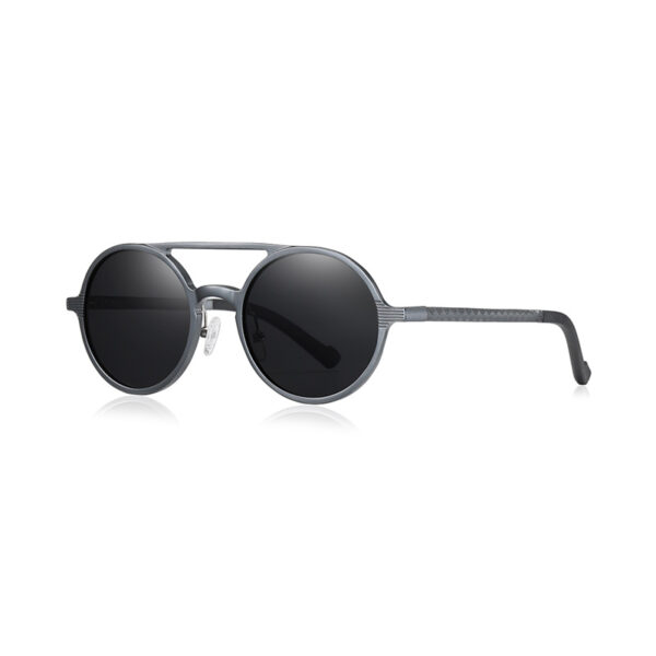 BARCUR - Γυαλιά Ηλίου Pilot Stainless Gray Σκελετός & Black Φακός Polarized (8565)