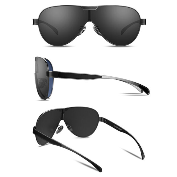 BARCUR - Γυαλιά Ηλίου Shield Gun/Black Σκελετός & Black Φακός Polarized (8227)