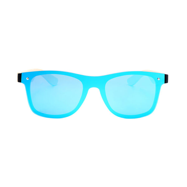 BARCUR - Γυαλιά Ηλίου Walnut Wayfarer Style Μαύρα με Blue Polarized Φακό (4126)