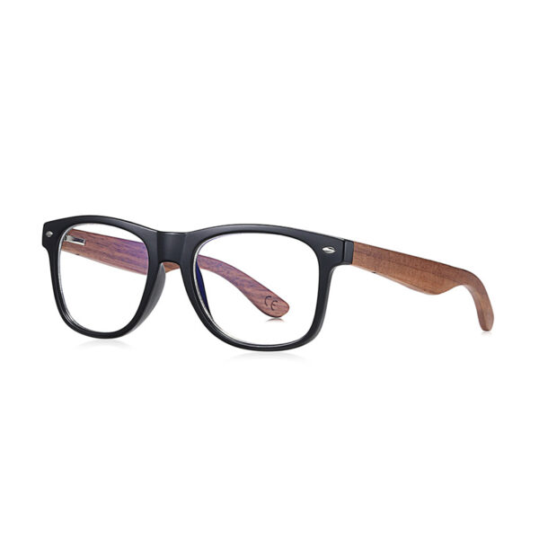 BARCUR - Γυαλιά Anti-Blue Ray Walnut Wayfarer Style Gloss Μαύρα (8700)