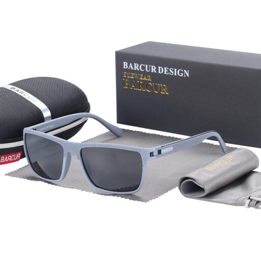 BARCUR - Γυαλιά Ηλίου Active Matte Γκρι Σκελετός & Μαύρος Φακός Polarized (2139)