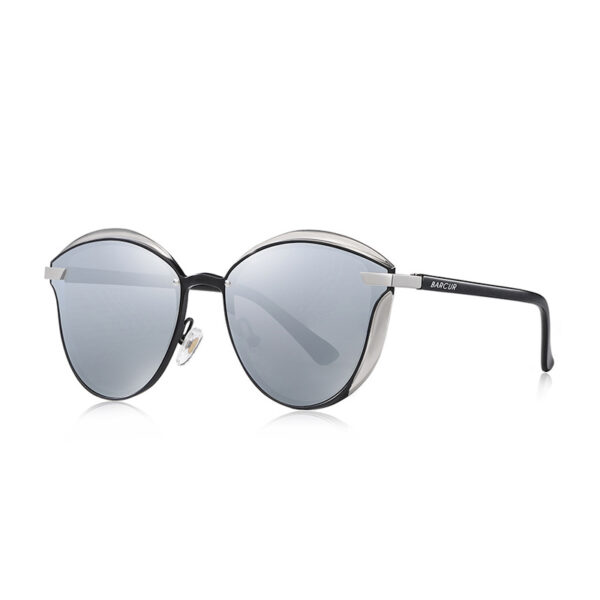BARCUR - Γυαλιά Ηλίου Lifestyle Silver/Black Σκελετός & Ασημί Φακός Polarized (8705)