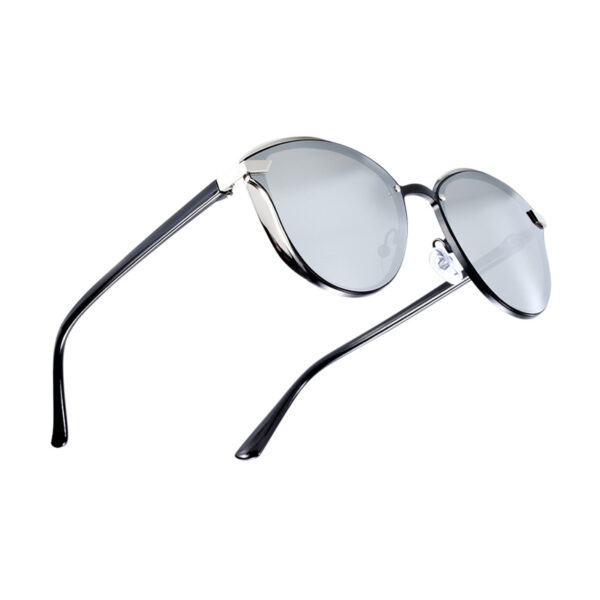 BARCUR - Γυαλιά Ηλίου Lifestyle Silver/Black Σκελετός & Ασημί Φακός Polarized (8705)