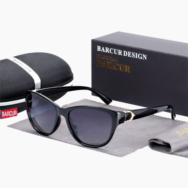 BARCUR - Γυαλιά Ηλίου Lifestyle Μαύρος Σκελετός & Μαύρος Φακός Polarized (2572)